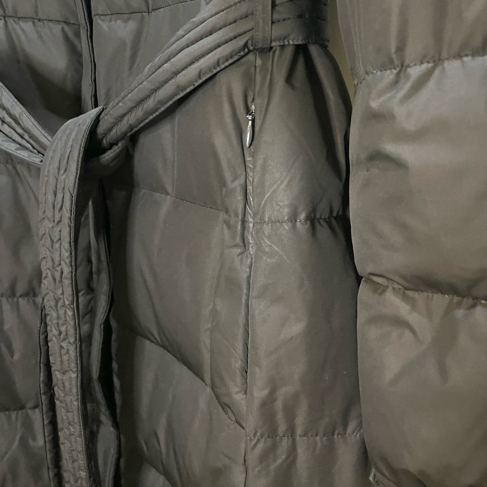 Kate Spade Heavyweight Black Down Quilted Puffer Coat Sherpa & Hood Size Large - Picture 3 of 14